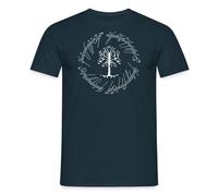 Spreadshirt Der Herr Der Ringe Der Weiße Baum Gondors Männer T-Shirt, L, Navy