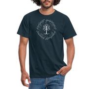 Spreadshirt Der Herr Der Ringe Der Weiße Baum Gondors Männer T-Shirt, M, Navy