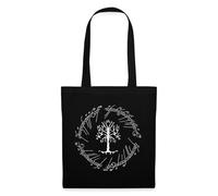 Spreadshirt Der Herr Der Ringe Der Weiße Baum Gondors Stoffbeutel, One size, Schwarz