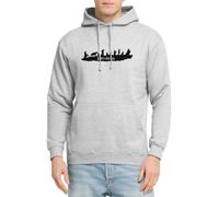 Spreadshirt Der Herr Der Ringe Logo, Gandalf Und Die Gefährten Unisex Hoodie, 4XL, Hellgrau meliert