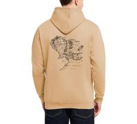 Spreadshirt Der Herr Der Ringe Rückenprint Mittelerde-Karte Unisex Hoodie, XL, Pfirsich