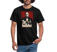 Spreadshirt Der Pate The Godfather Don Corleone Mafia Boss Mafia Film Männer T-Shirt, L, Schwarz