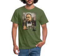 Spreadshirt Der Pate The Godfather Don Corleone Mafia Boss Mafia Film Männer T-Shirt, XXL, Militärgrün
