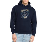 Spreadshirt Dungeons and Dragons D20 Würfel Critical Hit Unisex Hoodie, L, Navy