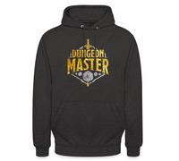 Spreadshirt Dungeons and Dragons Dungeon Master Silber Gold Unisex Hoodie, L, Anthrazit