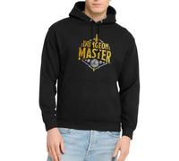 Spreadshirt Dungeons and Dragons Dungeon Master Silber Gold Unisex Hoodie, L, Schwarz