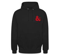 Spreadshirt Dungeons and Dragons Logo In Rot Unisex Hoodie, XL, Schwarz