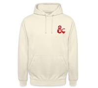 Spreadshirt Dungeons and Dragons Logo In Rot Unisex Hoodie, XL, Vanille-Milchshake