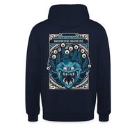 Spreadshirt Dungeons and Dragons Monster Manual Beholder Unisex Hoodie, 4XL, Navy