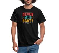Spreadshirt Dungeons and Dragons Never Split The Party Männer T-Shirt, S, Schwarz