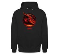 Spreadshirt Dungeons & Dragons DND Roter Drachenkopf Unisex Hoodie, M, Schwarz