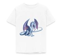 Spreadshirt Eisdrache Kinder T-Shirt, 110/116 (5-6 Jahre), Weiß