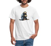 Spreadshirt Fantastic Beasts Niffler Beschützt Münze Männer T-Shirt, M, Weiß