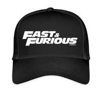 Spreadshirt Fast and Furious klassisches Logo weiß Trucker Cap