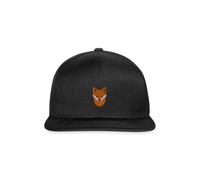 Spreadshirt Gestickter Fuchs Für Naturfans Und Ruhige Köpfe Snapback Cap, One Size, Schwarz/Schwarz