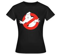 Spreadshirt Ghostbusters Classic Logo Frauen T-Shirt, S, Schwarz