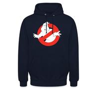 Spreadshirt Ghostbusters Classic Logo Unisex Hoodie, M, Navy