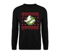 Spreadshirt Ghostbusters Fake Strickpulli Ugly Christmas Unisex Pullover, XL, Schwarz