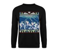 Spreadshirt Ghostbusters Hauptcharaktere Weihnachten Weihnachtspulli Unisex Pullover, XL, Schwarz