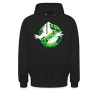 Spreadshirt Ghostbusters Schleim Logo Unisex Hoodie, XL, Schwarz