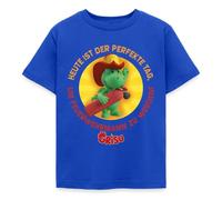 Spreadshirt Grisu Der Kleine Drache Feuerwehrmann Spruch Kinder T-Shirt, 122/128 (7-8 Jahre), Royalblau