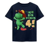 Spreadshirt Grisu Der Kleine Drache Geburtstagsdesign 4 Jahre Kinder T-Shirt, 110/116 (5-6 Jahre), Navy