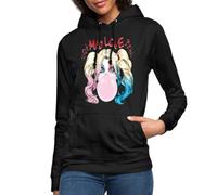 Spreadshirt Harley Quinn Mad Love Bubblegum Damen Hoodie, XL, Schwarz