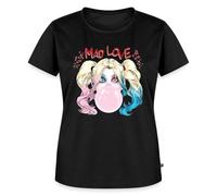 Spreadshirt Harley Quinn Mad Love Bubblegum Frauen Premium T-Shirt, L, Schwarz