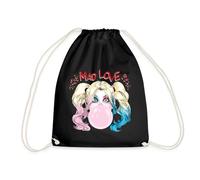 Spreadshirt Harley Quinn Mad Love Bubblegum Turnbeutel, One size, Schwarz