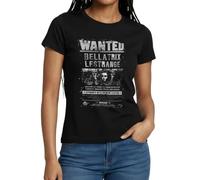 Spreadshirt Harry Potter Bellatrix Lestrange Wanted Poster Frauen T-Shirt, S, Schwarz