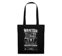 Spreadshirt Harry Potter Bellatrix Lestrange Wanted Poster Stoffbeutel, One size, Schwarz