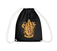 Spreadshirt Harry Potter Haus Gryffindor Wappen Logo Turnbeutel, One size, Schwarz