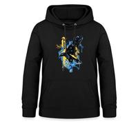 Spreadshirt Harry Potter Haus Ravenclaw Rabe Damen Hoodie, M, Schwarz