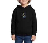 Spreadshirt Harry Potter Haus Ravenclaw Rabe Kinder Premium Hoodie, 146/152 (10 Jahre), Schwarz
