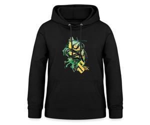 Spreadshirt Harry Potter Haus Slytherin Schlange Damen Hoodie, L, Schwarz