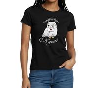 Spreadshirt Harry Potter Hedwig Brief Frauen T-Shirt, XXL, Schwarz