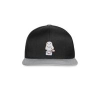 Spreadshirt Harry Potter Hedwig Mit Briefumschlag Stick-Design Snapback Cap, One Size, Schwarz/Grau