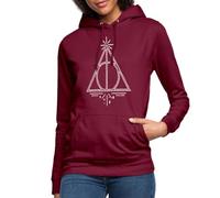 Spreadshirt Harry Potter Heiligtümer des Todes Symbol Damen Hoodie, XL, Bordeaux
