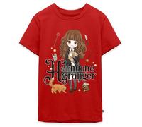 Spreadshirt Harry Potter Hermine Granger Chibi Teenager Premium T-Shirt, 146/152 (10 Jahre), Rot