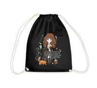 Spreadshirt Harry Potter Hermine Granger Chibi Turnbeutel, One size, Schwarz