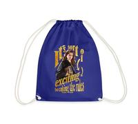 Spreadshirt Harry Potter Hermine Spruch Regeln Brechen Turnbeutel, One size, Königsblau