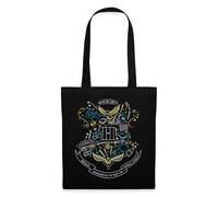 Spreadshirt Harry Potter Hogwarts Elemente Einkaufstasche, One size, Schwarz