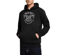 Spreadshirt Harry Potter Hogwarts Wappen Zeichnung Herren Premium Hoodie, XXL, Schwarz