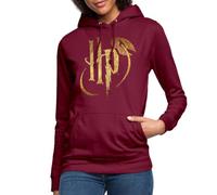 Spreadshirt Harry Potter HP Logo Damen Hoodie, S, Bordeaux