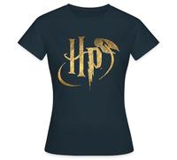 Spreadshirt Harry Potter HP Logo Frauen T-Shirt, M, Navy