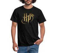 Spreadshirt Harry Potter HP Logo Männer T-Shirt, L, Schwarz