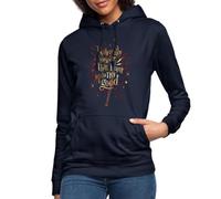 Spreadshirt Harry Potter I Solemnly Swear Spruch Damen Hoodie, L, Navy