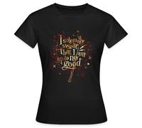 Spreadshirt Harry Potter I Solemnly Swear Spruch Frauen T-Shirt, L, Schwarz