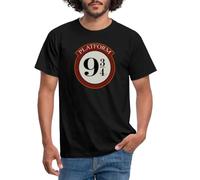 Spreadshirt Harry Potter Platform 9 3/4 Männer T-Shirt, M, Schwarz