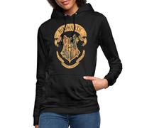 Spreadshirt Harry Potter Pullover Damen Mit Hogwarts Wappen - Kuschliger Hoodie - Offizieller Fanartikel, XXL, Schwarz